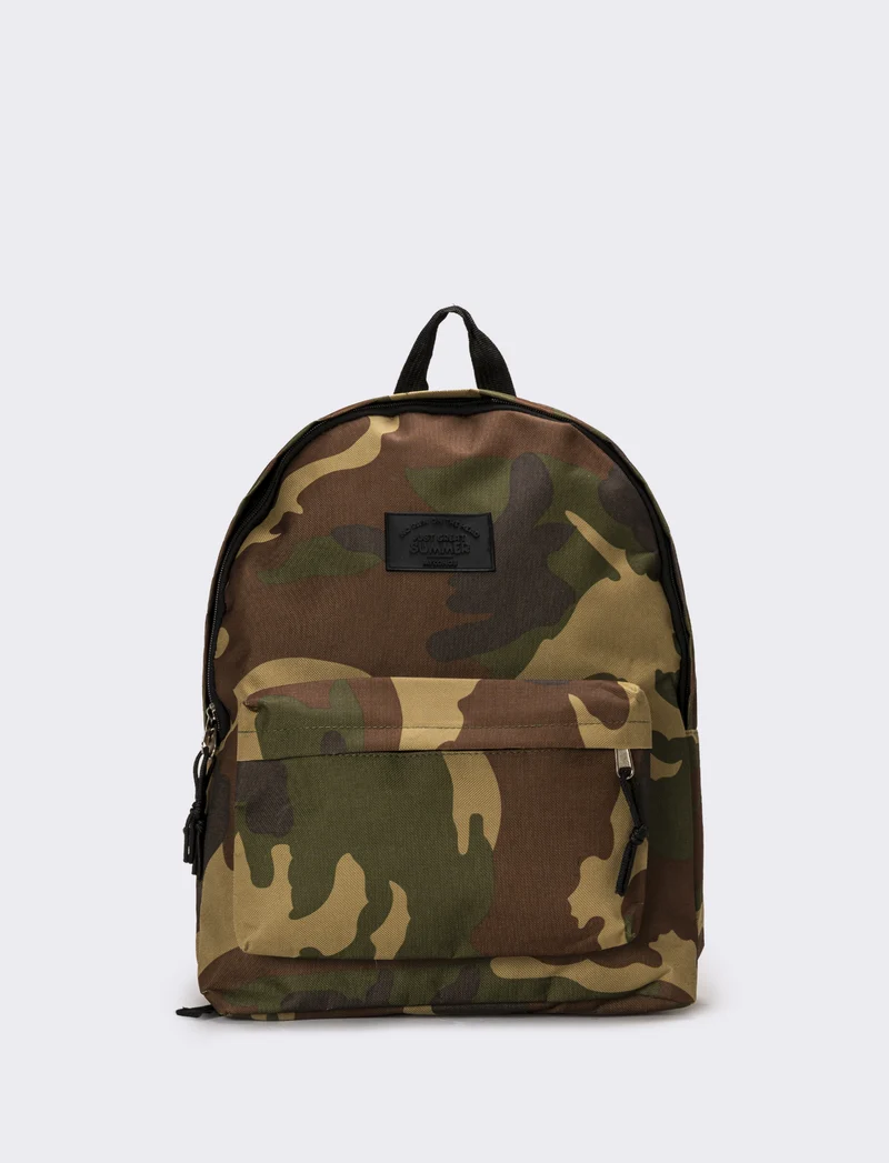 Zaino uomo basic doppia chiusura e tasca - militare