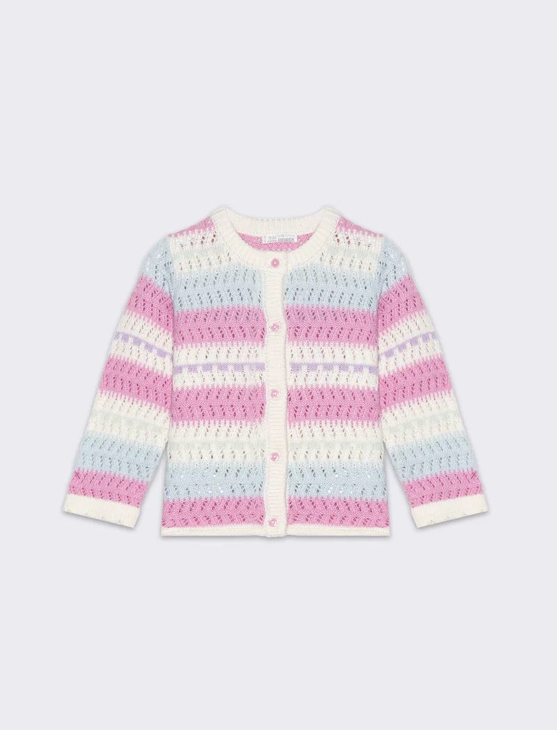 Cardigan arcobaleno da neonata - Multicolore