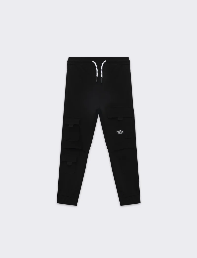 Pantalone con tasconi da bambino - Nero
