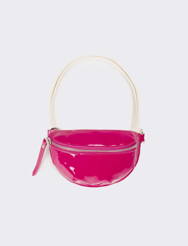 Marsupio bambina in vernice - Fuxia