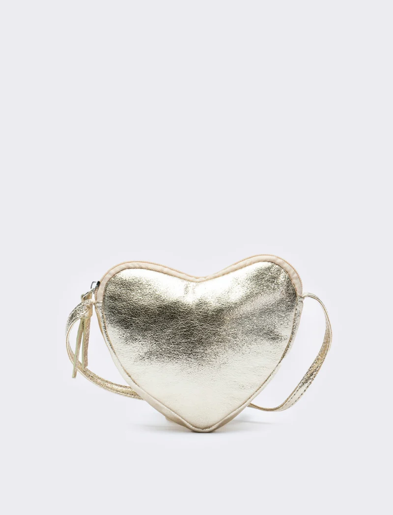 Borsa bambina tracolla a cuore - Oro