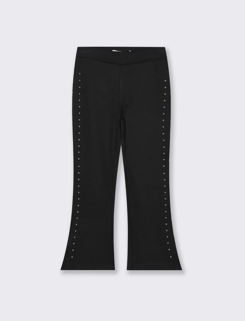 Leggings modello flare da bambina - Nero