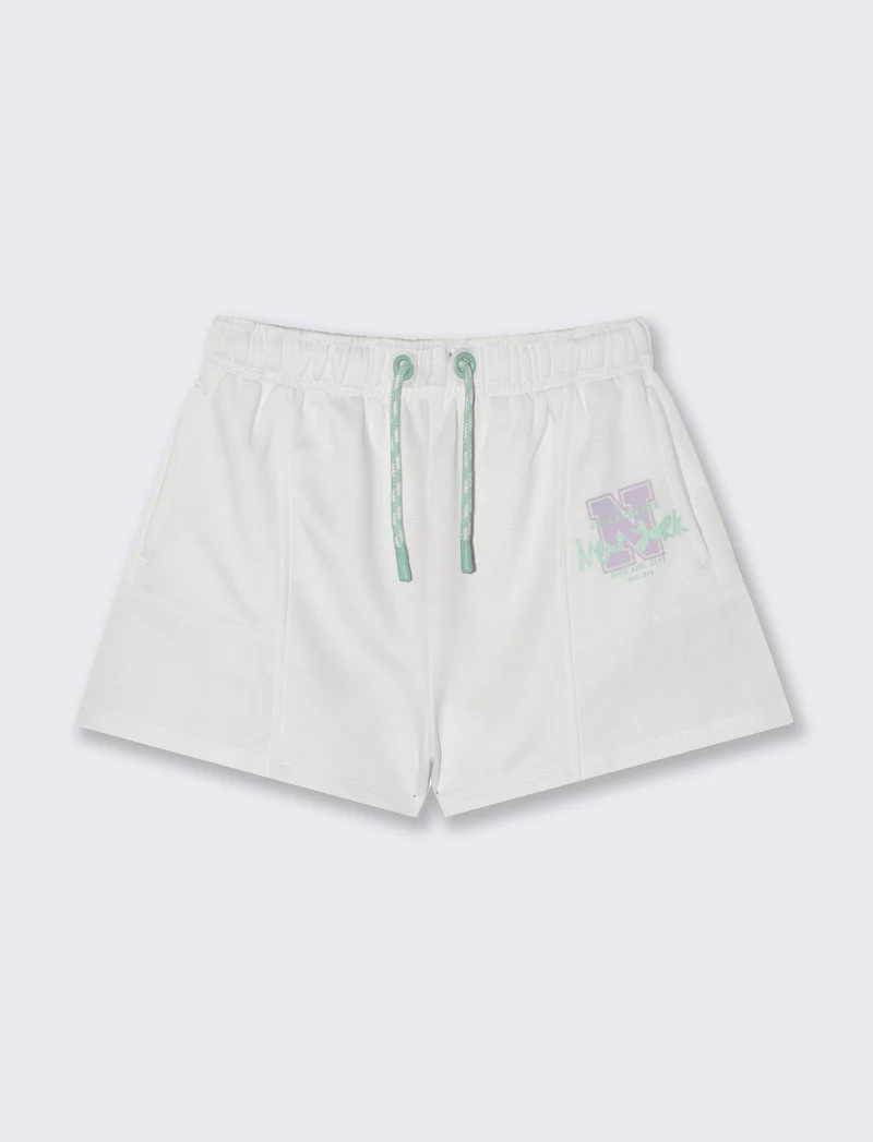 Short da bambina sportivo - Bianco