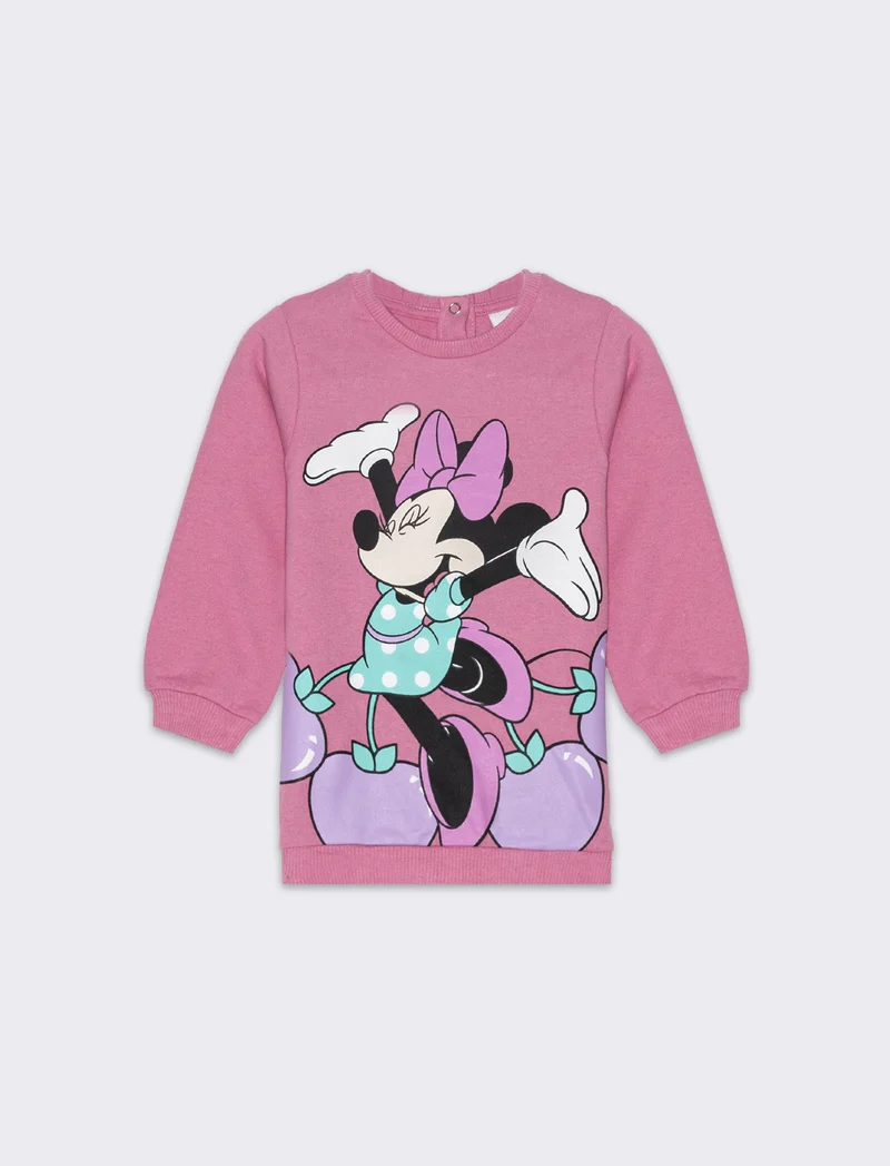 Abito in felpa Minnie da neonata - Rosa