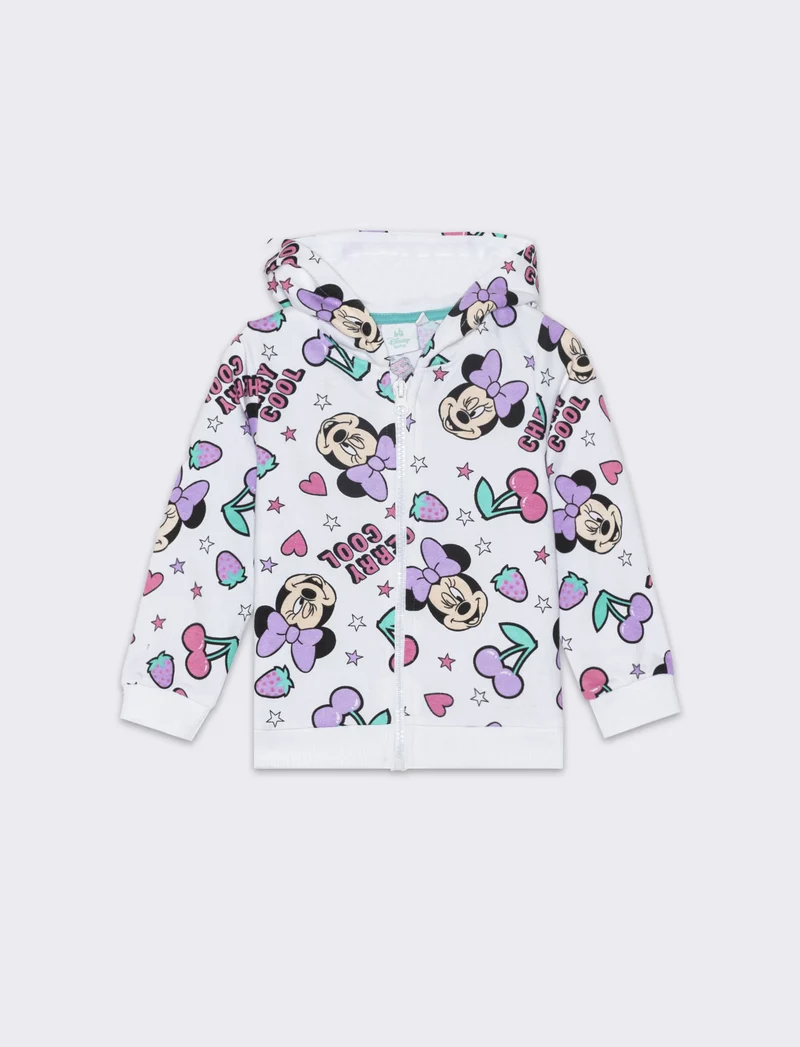 Felpa Minnie con cappuccio da neonata - Fantasia
