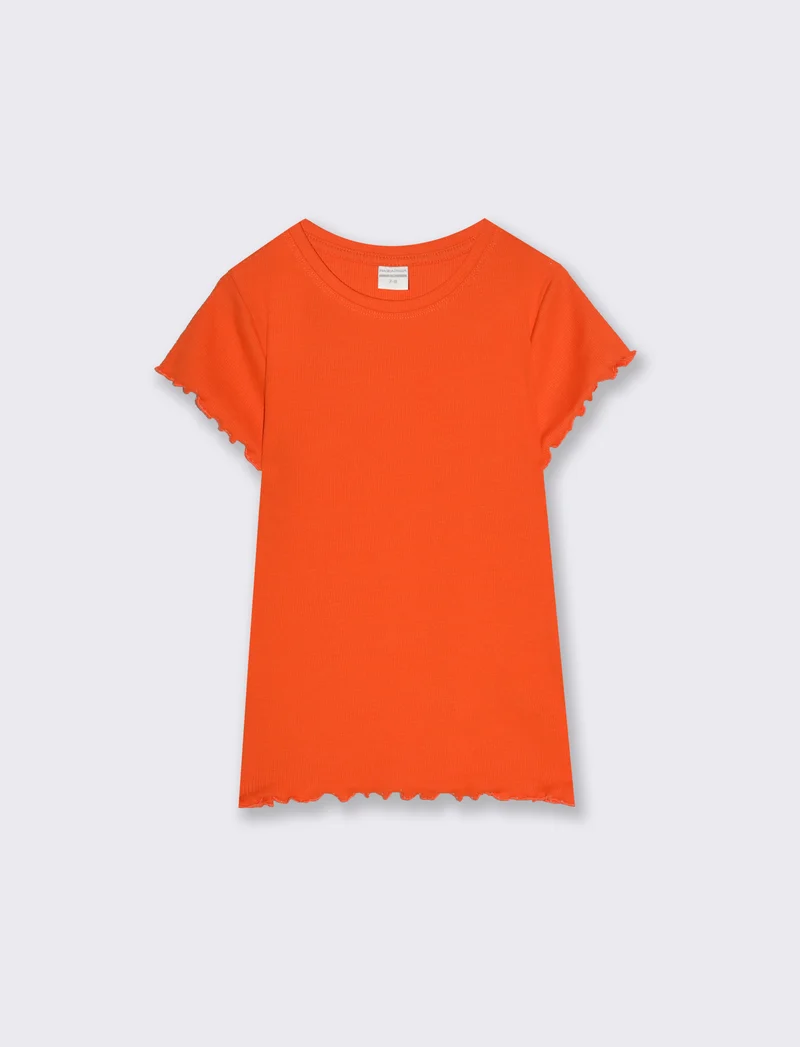 T-shirt in costina da bambina - Aragosta