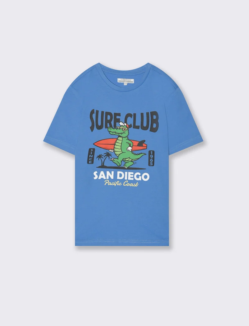 T-shirt mezza manica da bambino - Blu cobalto