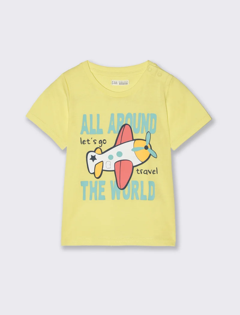 T shirt manica corta da neonato - Giallo