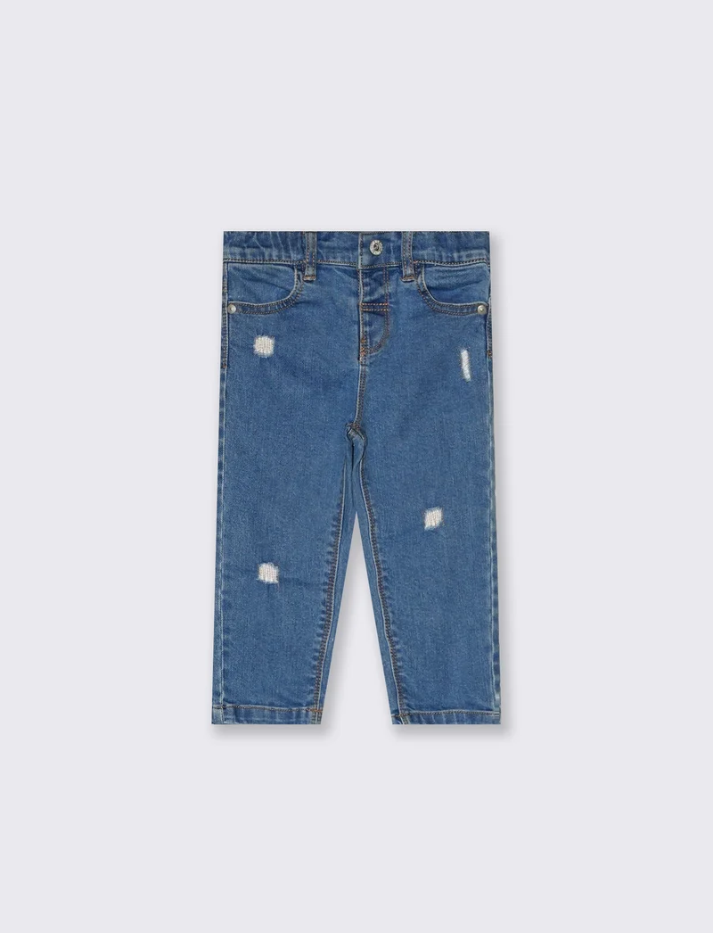 Jeans con rotture da neonato - Denim