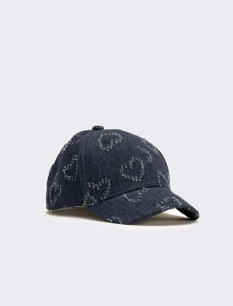 Cappello bambina cuori denim - Denim