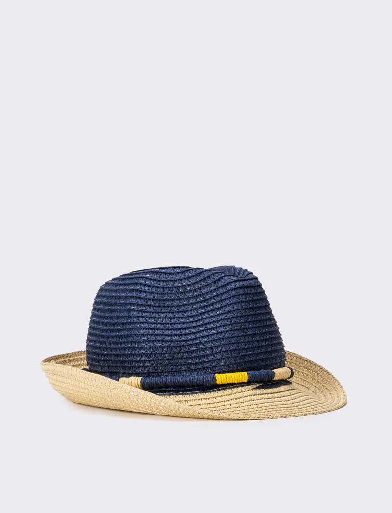 Cappello bambino falda bicolor - Blu