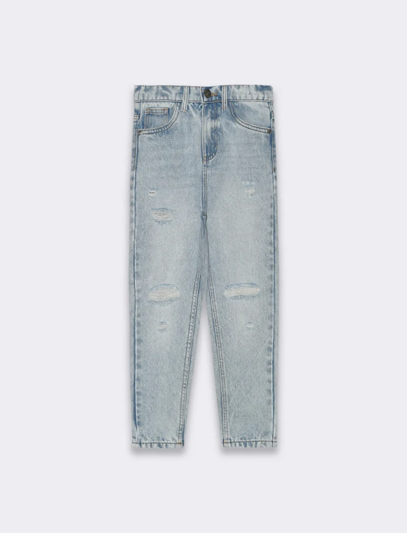 Jeans con rotture da bambino - Denim