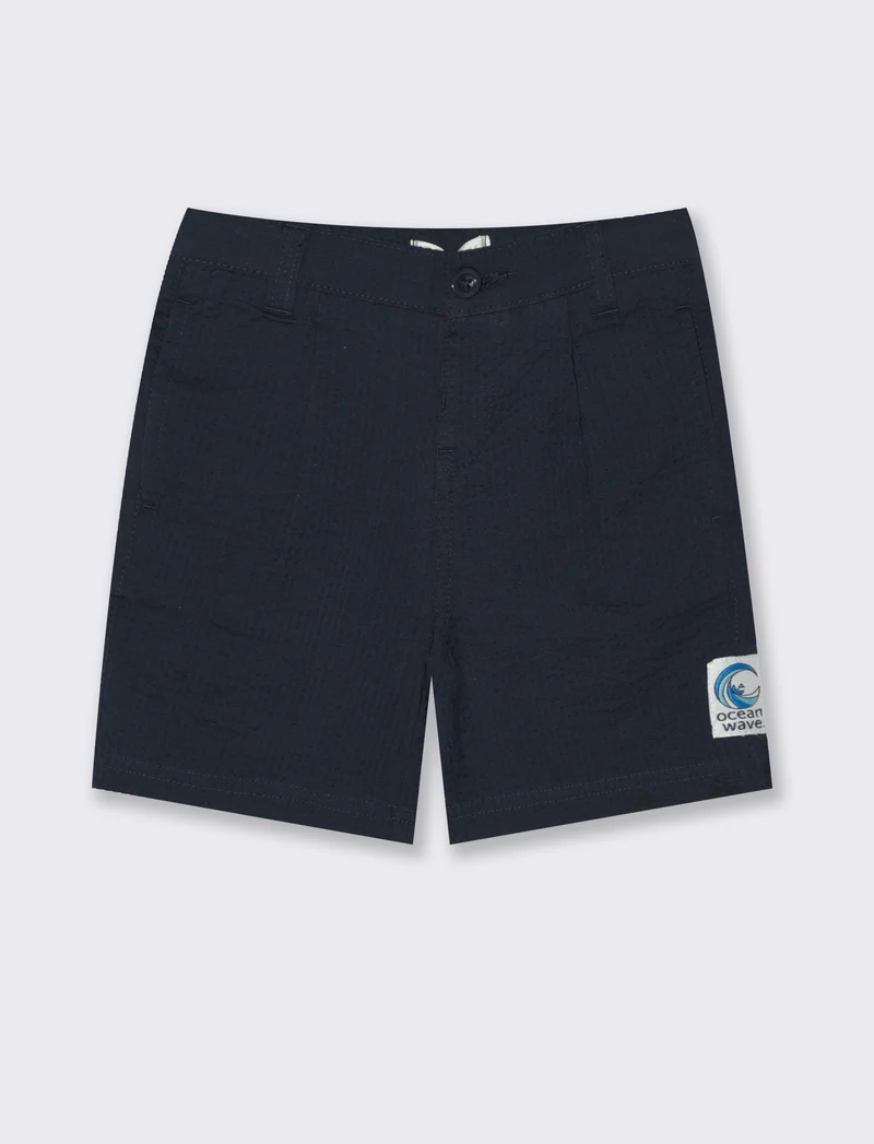 Shorts in seersucker da neonato - Blu