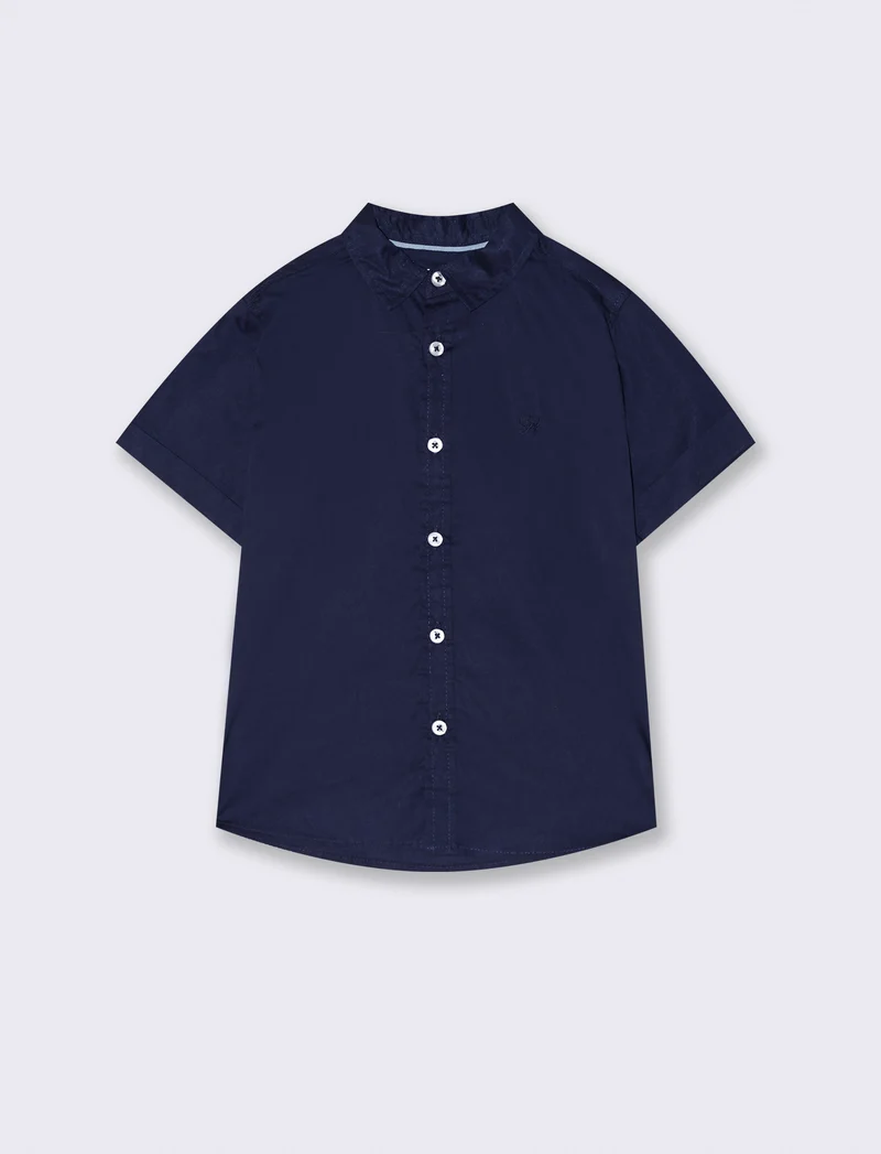 Camicia tinta unita da bambino - Blu