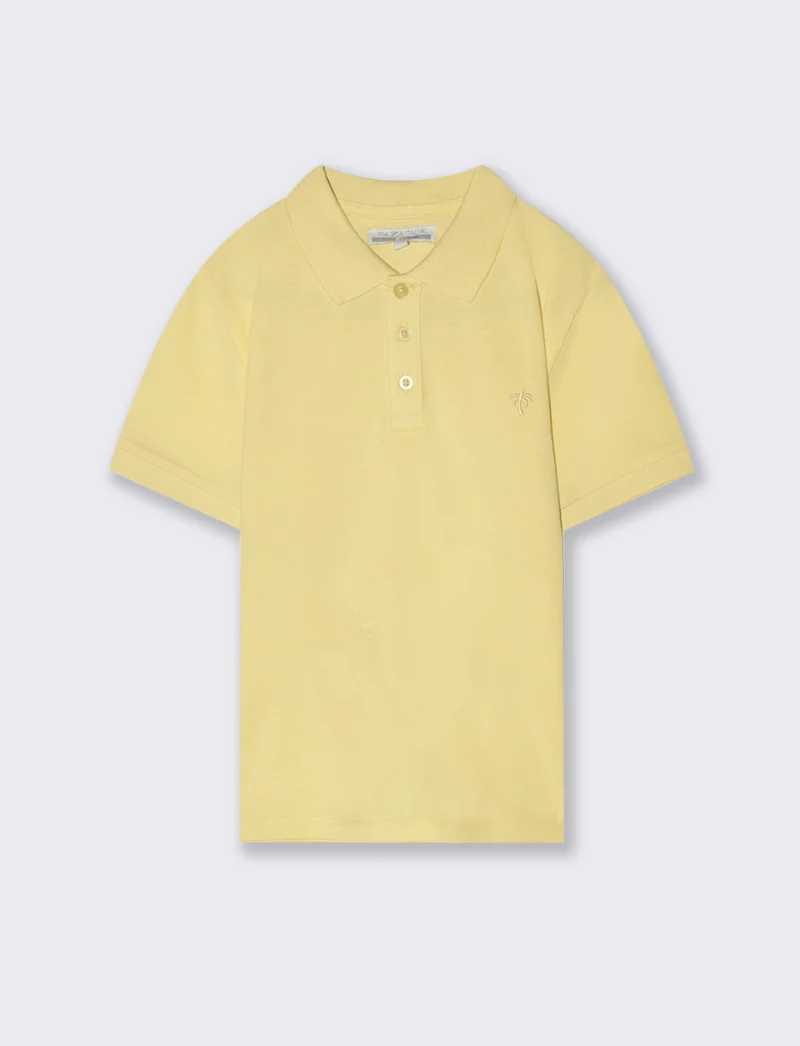 Polo mezza manica da bambino - Giallo