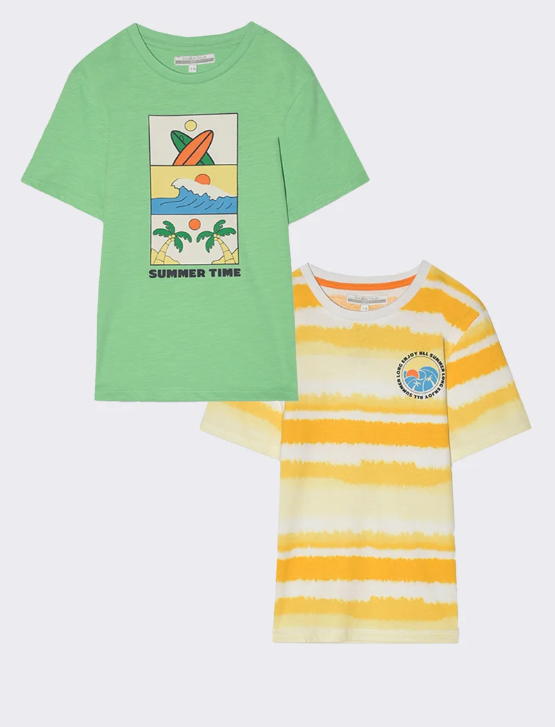 T-shirt 2 pack da bambino - Arancione