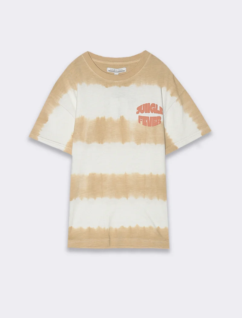 T-shirt tye dye da bambino - Beige