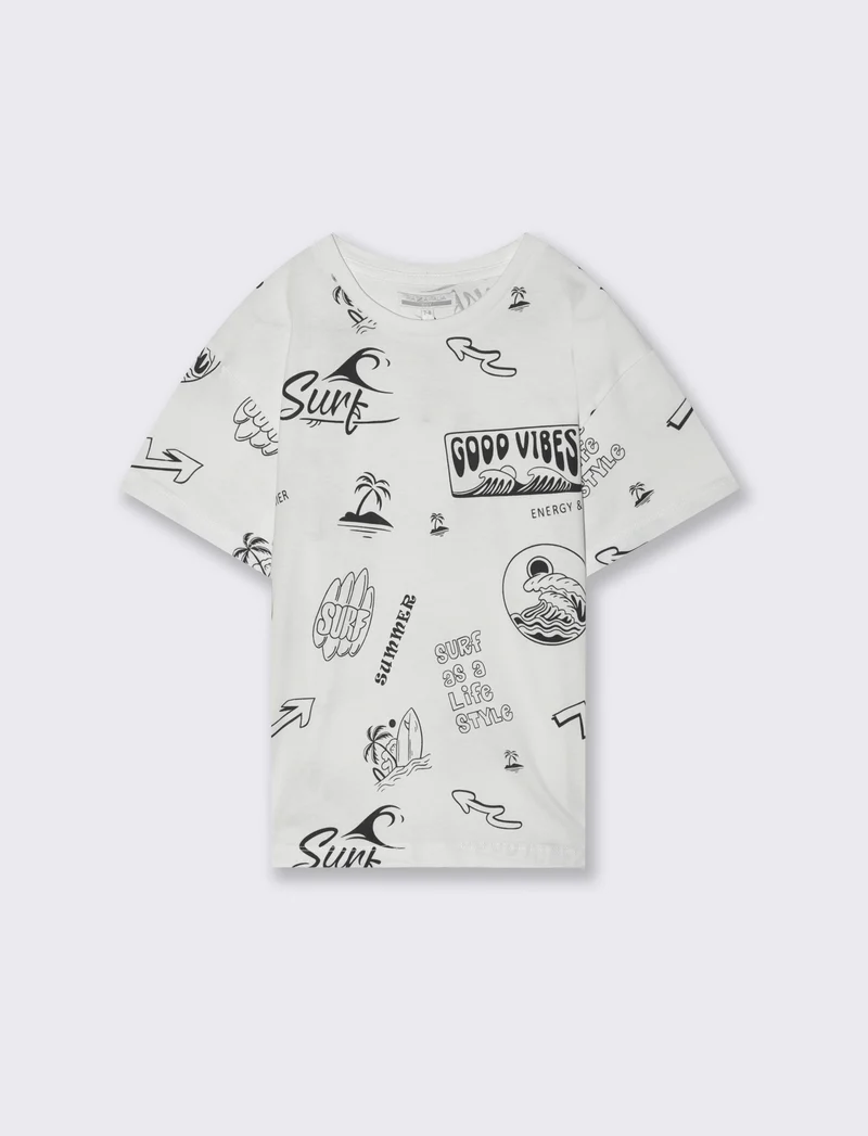T-shirt stampata da bambino - Bianco