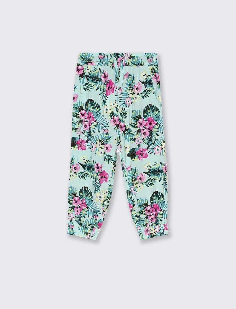 Pantaloni in viscosa da neonata - Verde acqua