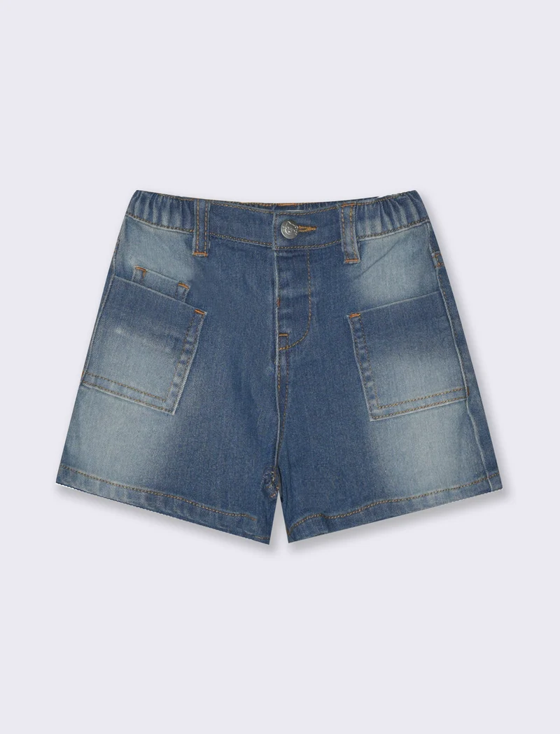 Shorts in denim da neonata - Denim