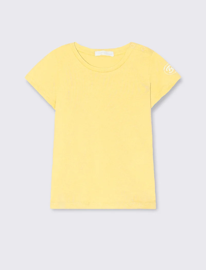 T-shirt basica mezza manica da neonato - Giallo