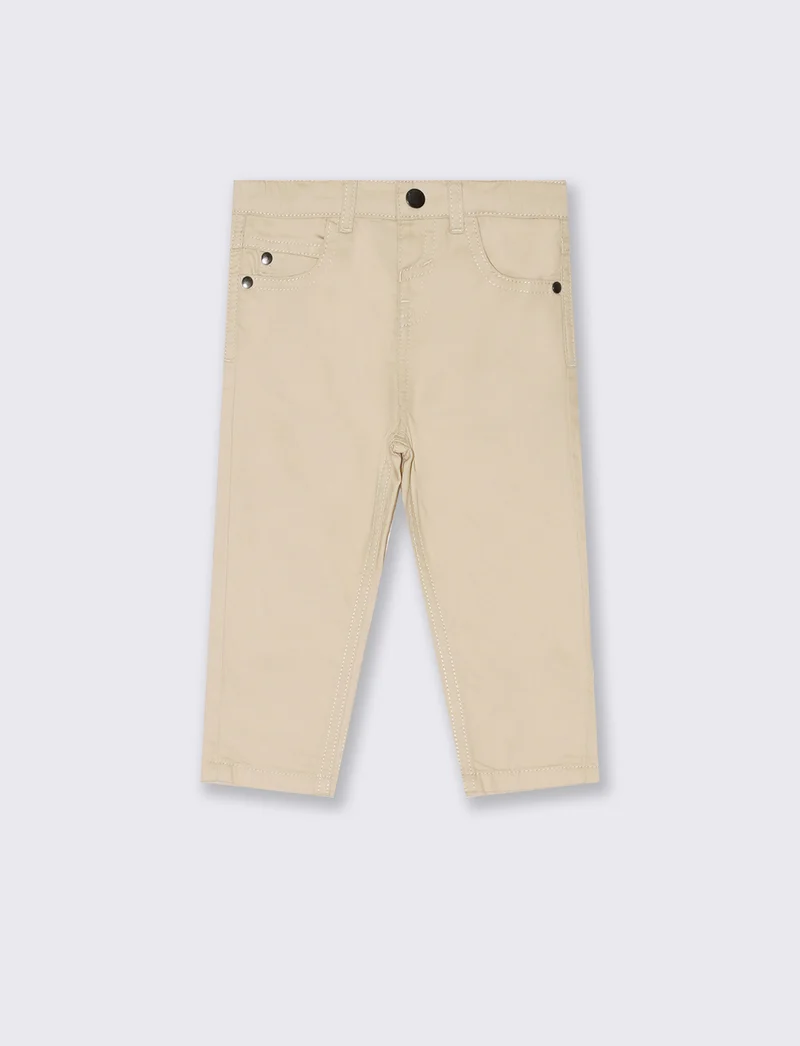 Pantaloni modello regular da neonato - Beige
