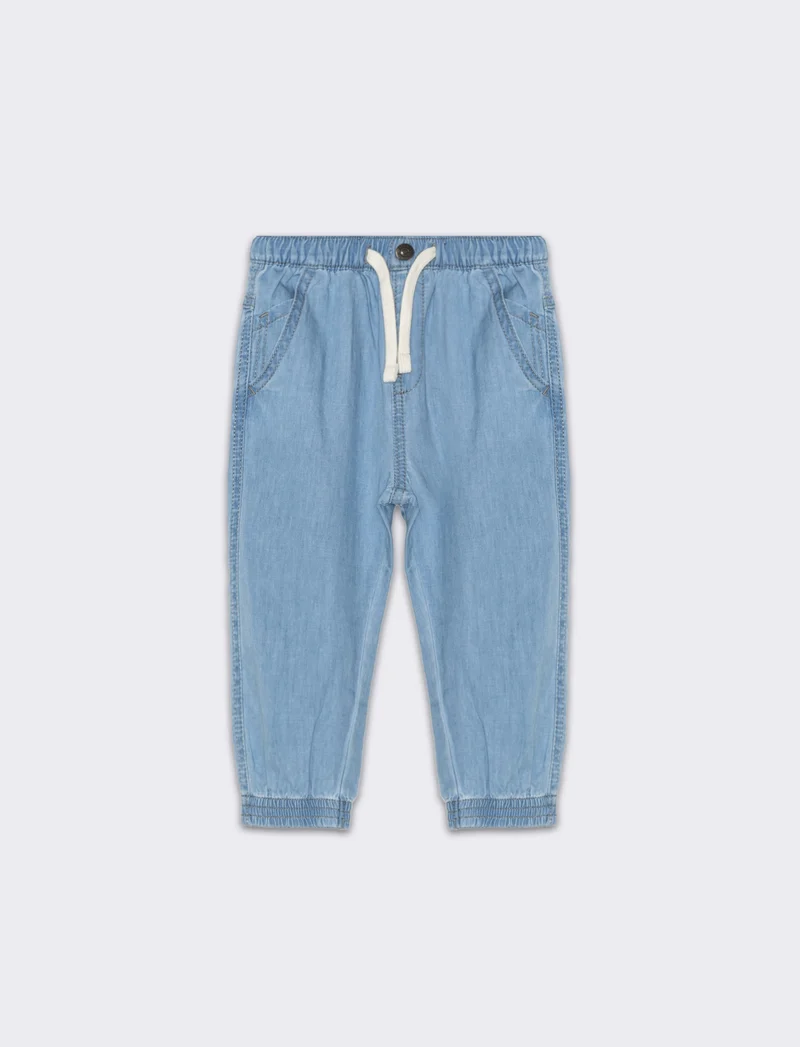 Jeans modello cargo da neonato - Denim chiaro