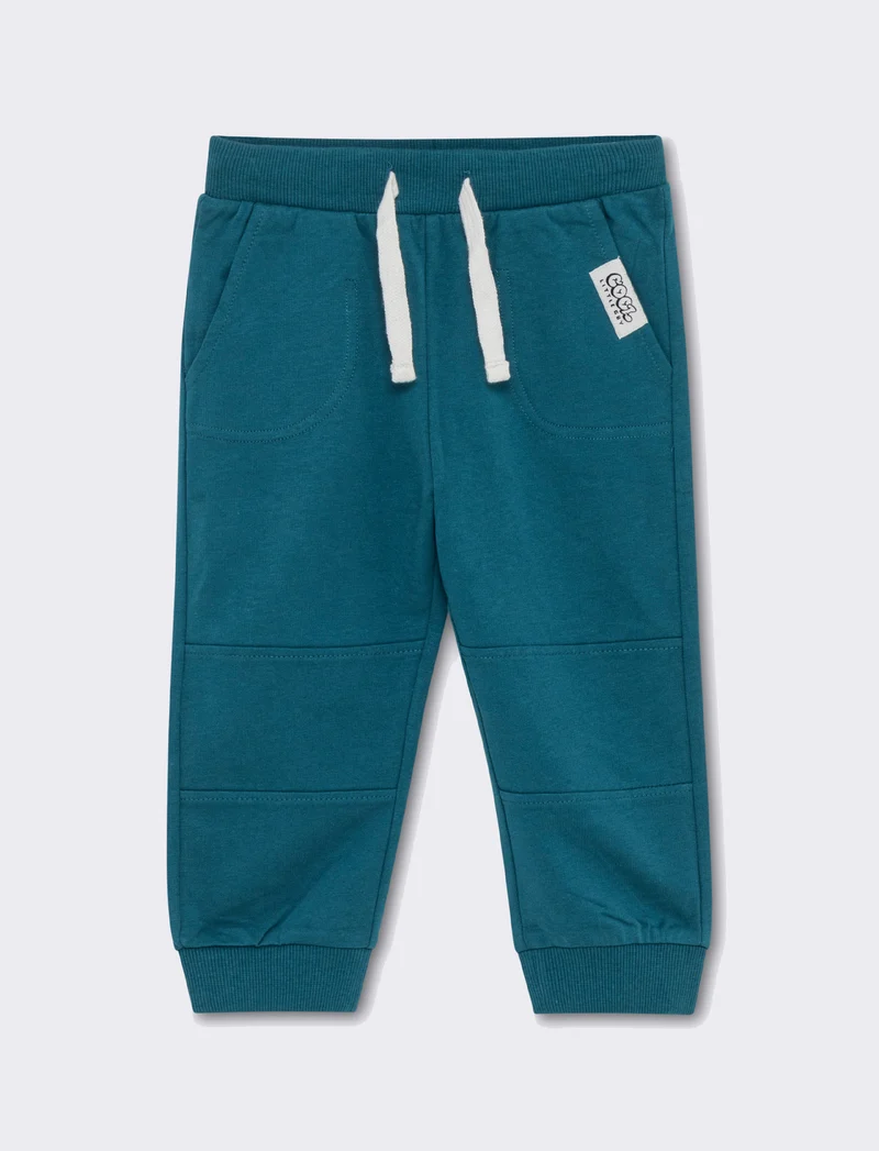 Pantalone sportivo con coulisse da neonato - Verde Ottanio