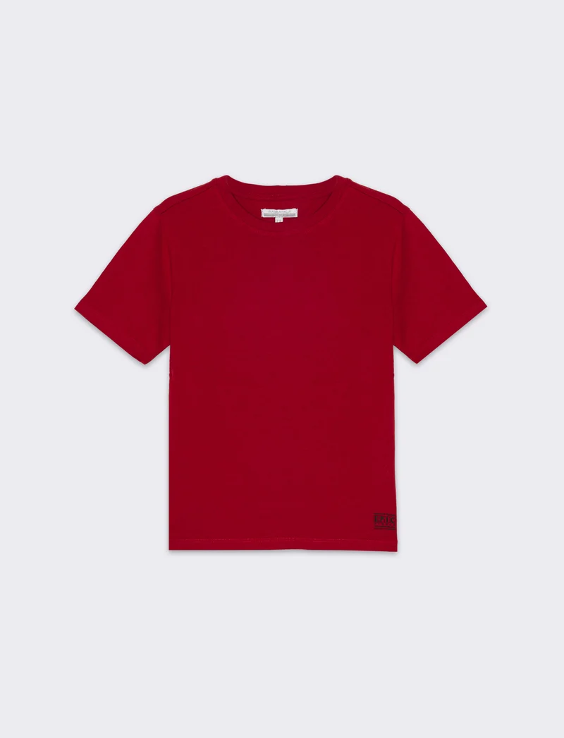 T-shirt basica mezza manica da bambino - Rosso