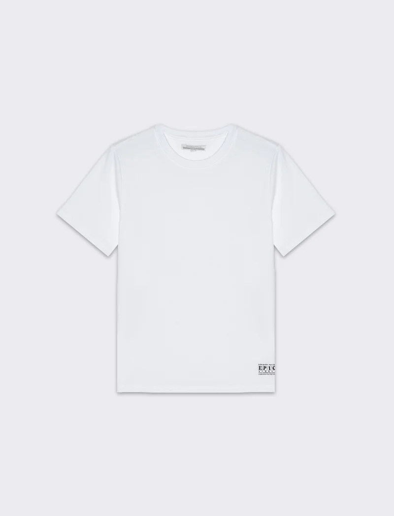 T-shirt basica mezza manica da bambino - Bianco