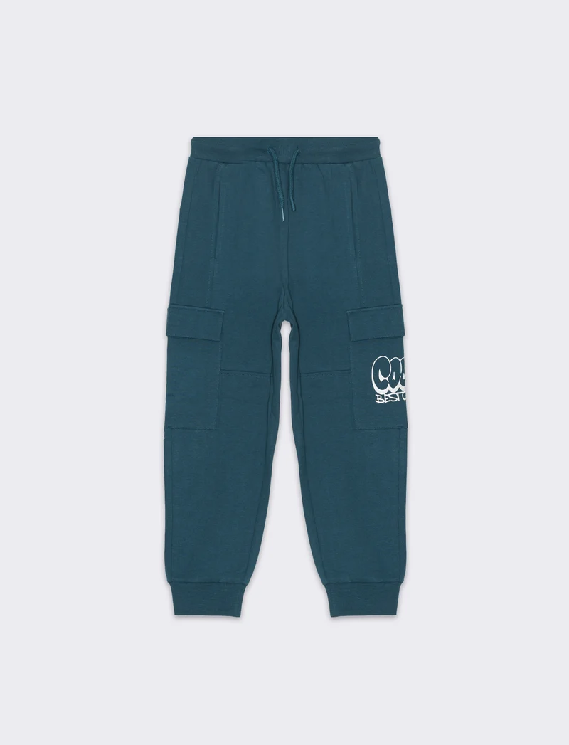 Jogger in felpa da bambino - Verde Ottanio