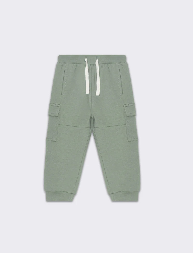 Jogger in felpa da neonato - Verde salvia