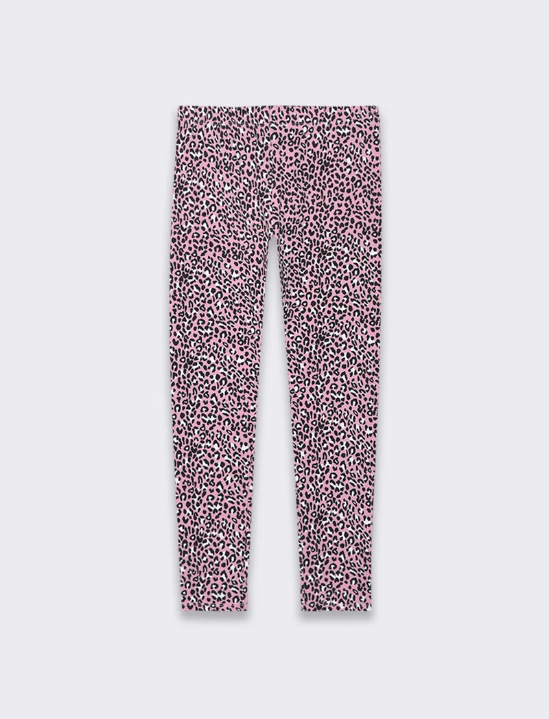 Leggings con stampa all over da bambina - Rosa