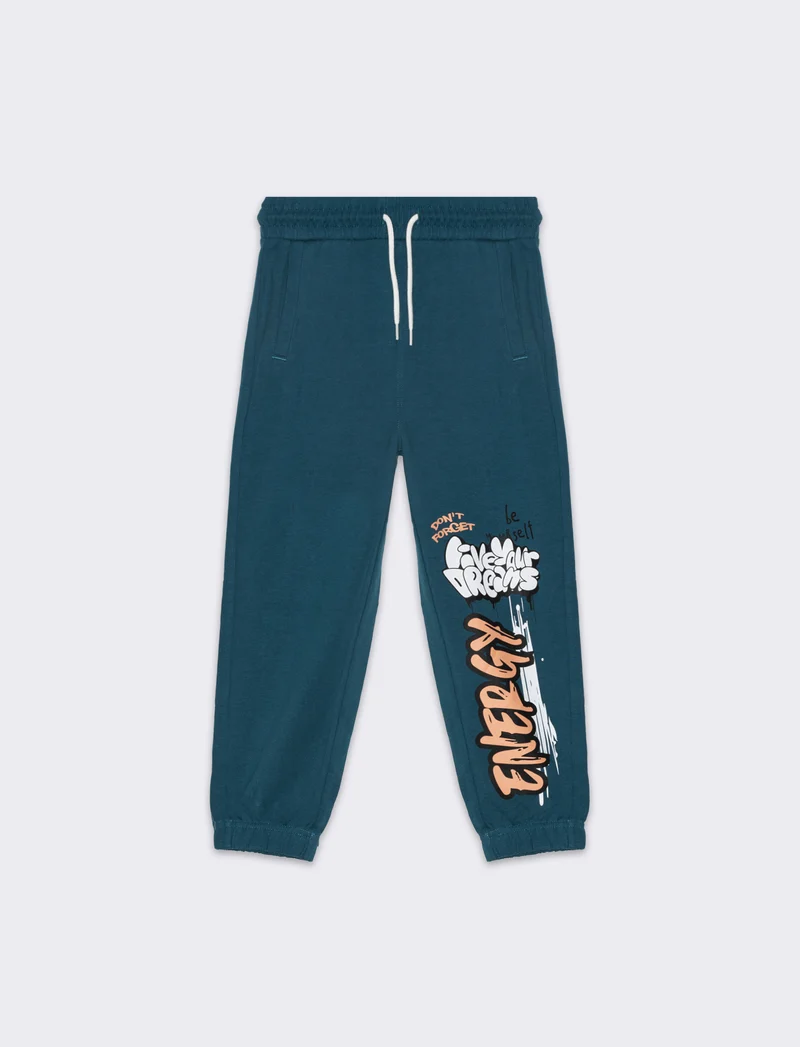Pantaloni in cotone da bambino - Verde Ottanio