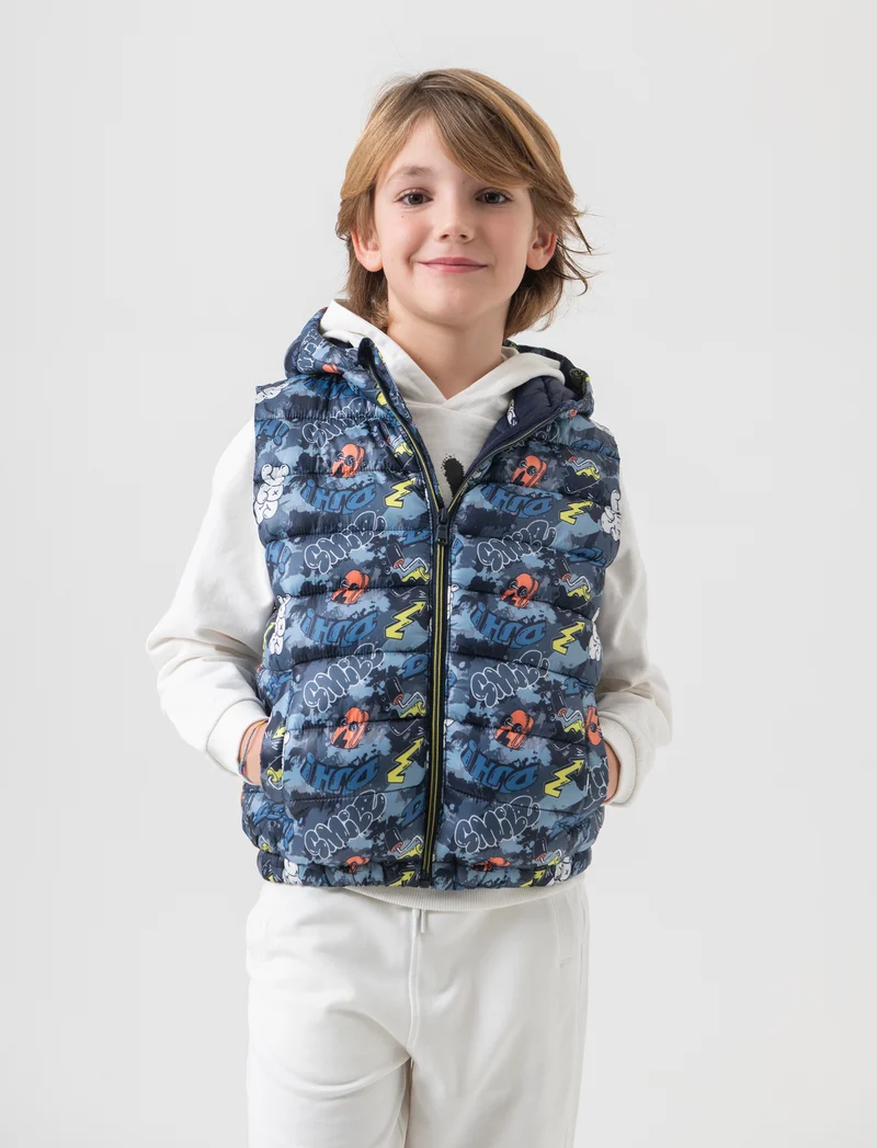 Gilet trapuntato leggero da bambino - Fantasia