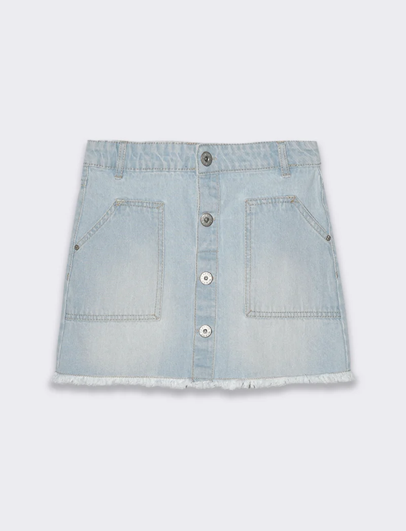 Minigonna in jeans da bambina - Denim chiaro