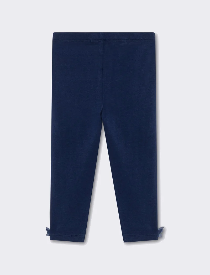 Leggings con applicazione da neonata - Blu