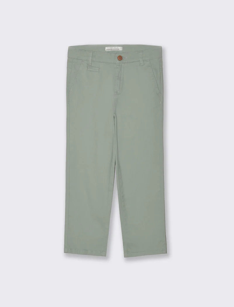Pantaloni regular da bambino - Verde salvia