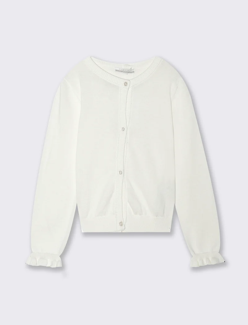 Cardigan estivo da bambina - Bianco