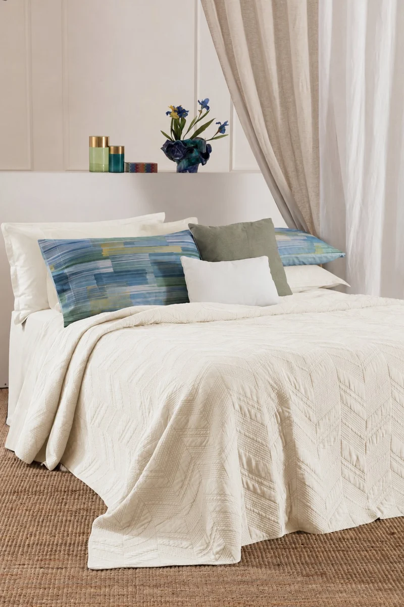 POPUP - Trapuntino Ricamato Cotone Stone Washed ALCIS