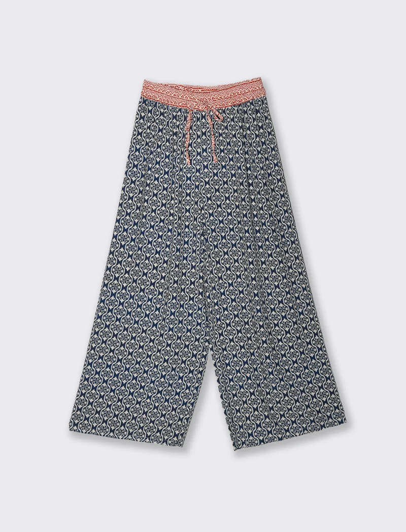 Pantalone largho stampato in viscosa - var 3