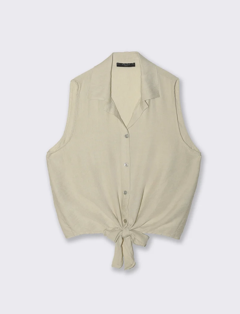 Camicia smanicata - Sabbia