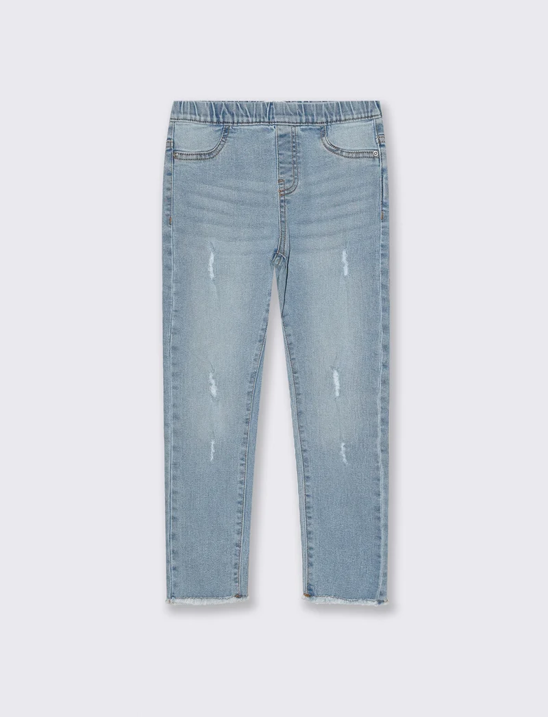 Jeggings slim fit con dettagli trendy - Denim chiaro