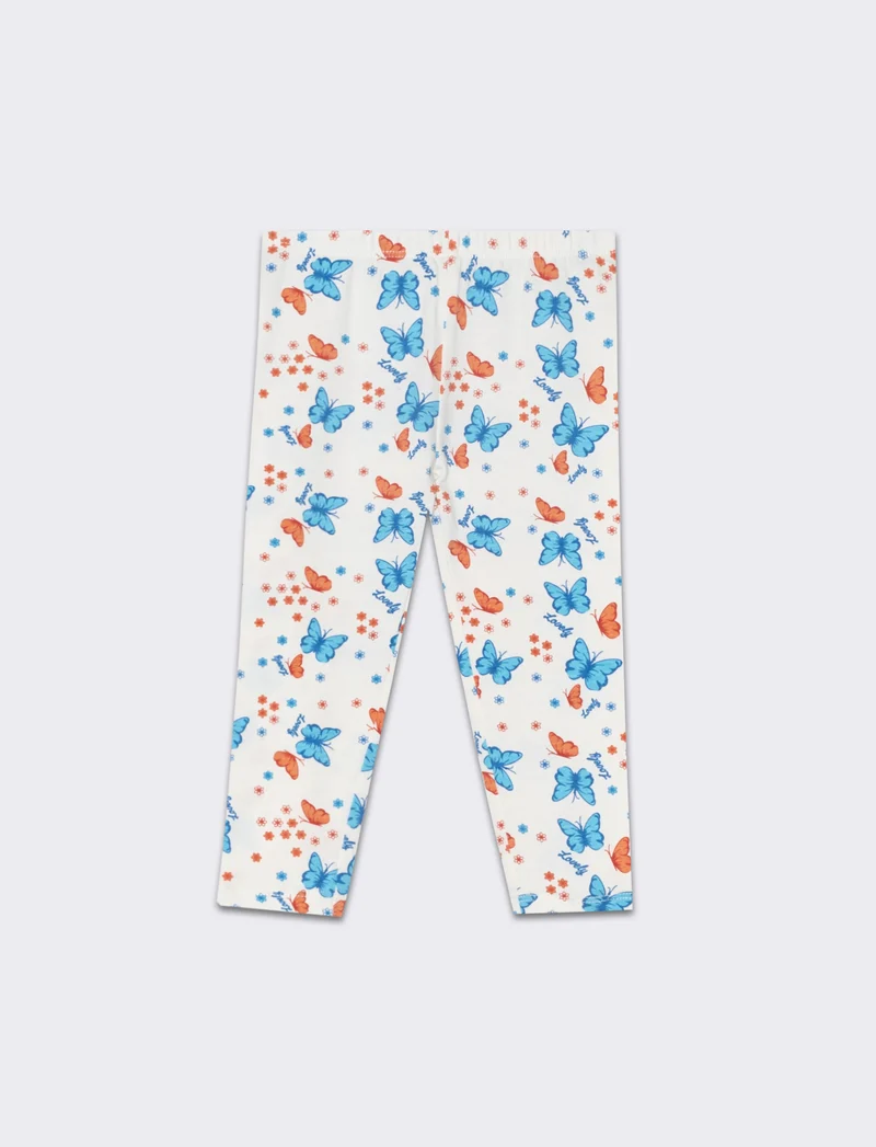 Leggings all over da neonata - Bianco latte