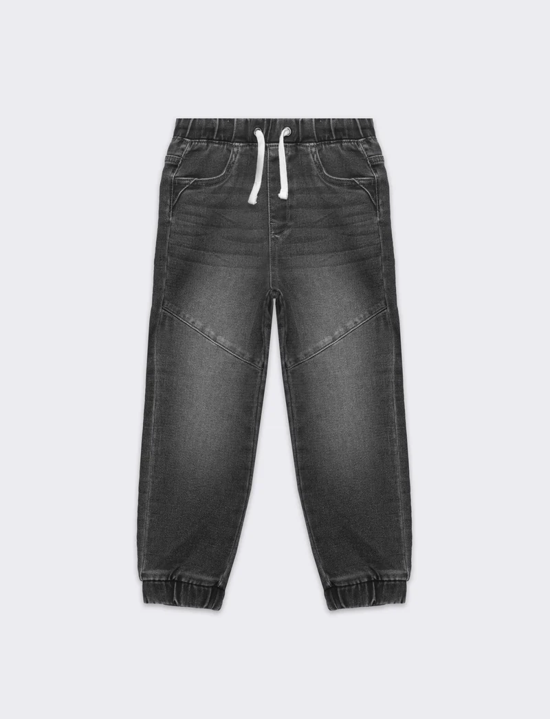 Jogger in denim da bambino - Grigio