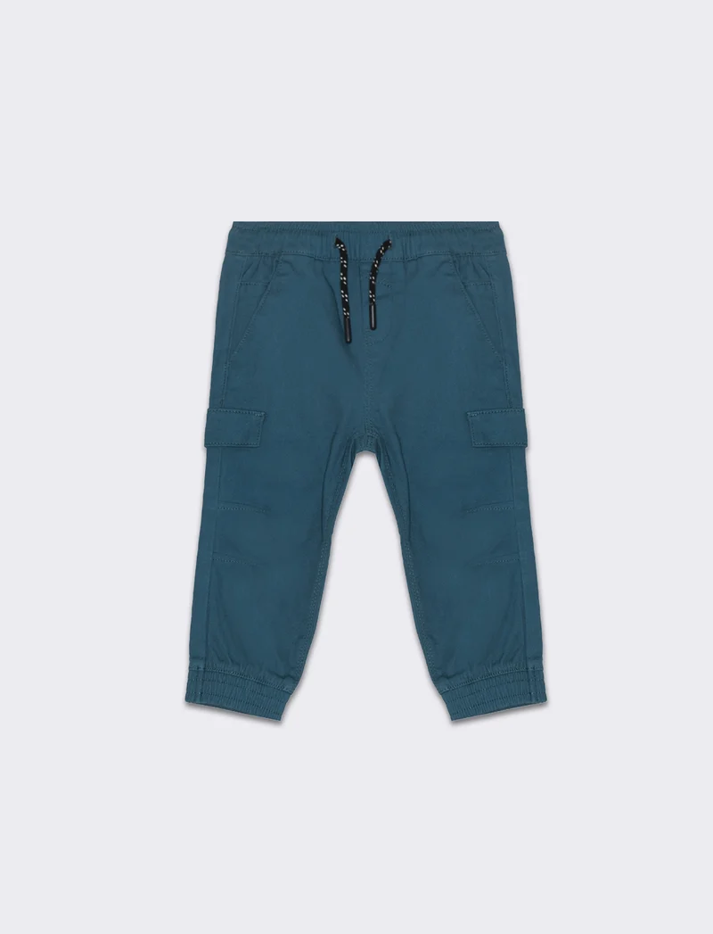Pantalone con tasconi da neonato - Verde Ottanio