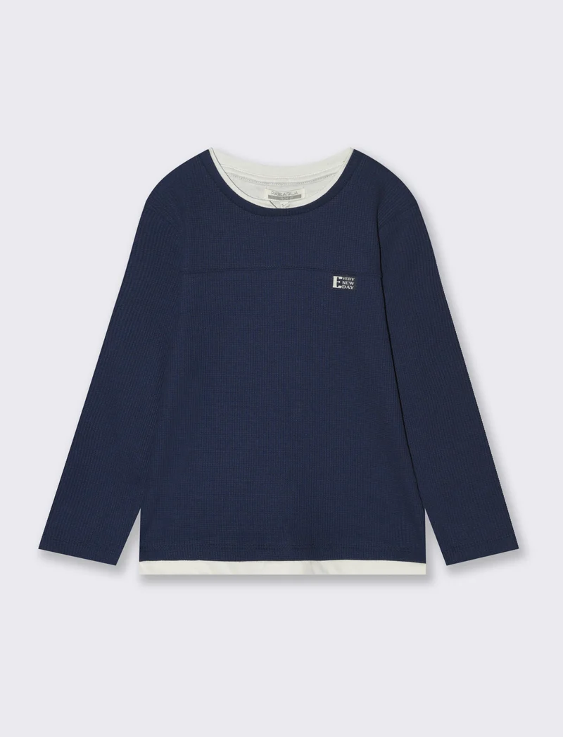 Maglia girocollo da bambino - Blu