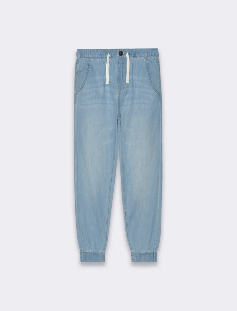 Jogger in denim leggero da bambino - Denim chiaro