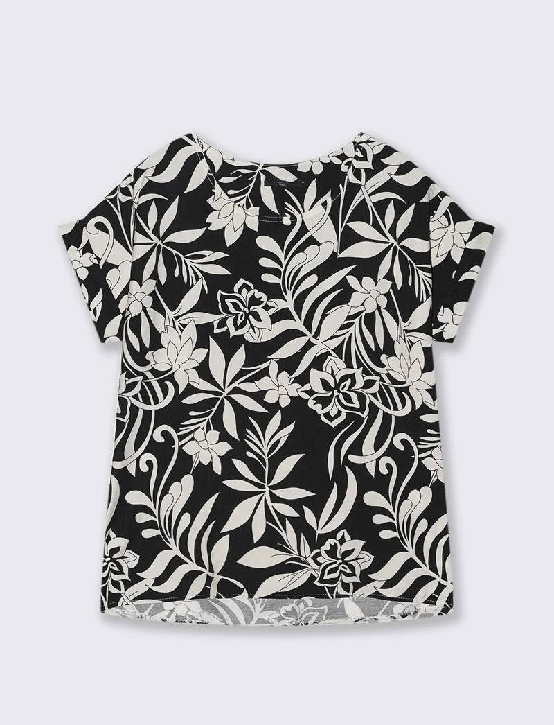Tshirt stampata con vestibilità over - Fiorato