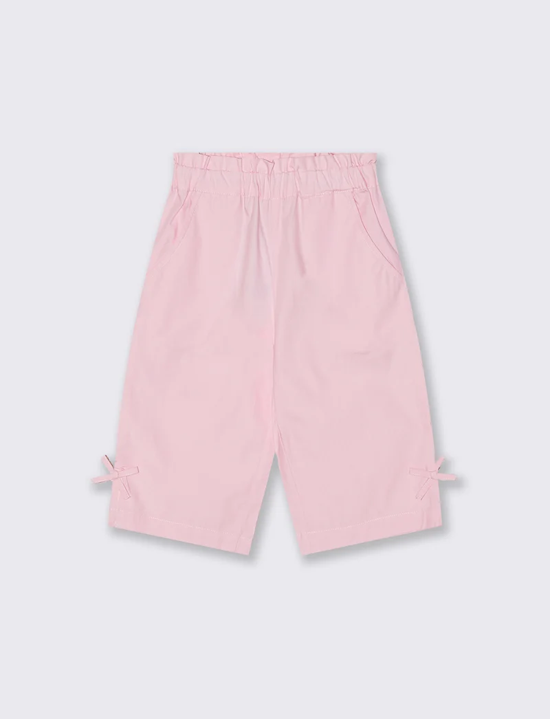 Pantaloni ampi con fiocchetti eleganti - Rosa